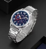 SKMEI - 9350 - 3ATM Waterproof Men Business Watch - Silver/Blue