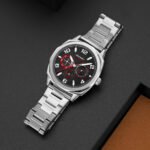 SKMEI - 9350 - 3ATM Waterproof Men Business Watch - Silver/Black