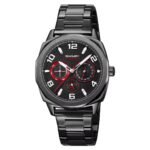 SKMEI - 9350 - 3ATM Waterproof Men Business Watch - Black/Black - Image 5