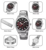 SKMEI - 9350 - 3ATM Waterproof Men Business Watch - Silver/Black - Image 3
