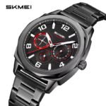 SKMEI - 9350 - 3ATM Waterproof Men Business Watch - Black/Black