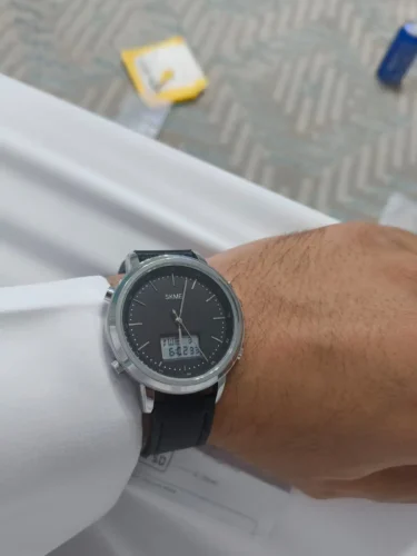 Skmei - 1652 (Strap) - Multifunctional Waterproof - Black/White-Leather photo review