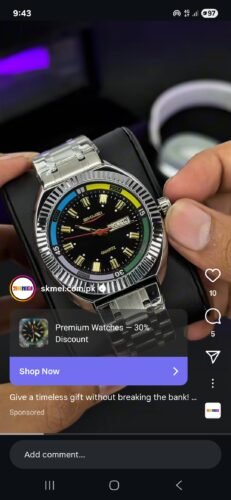 SKMEI - 9353 - Classic Stainless Steel Quartz Men Watch - Blue photo review