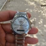 Skmei 2120 - Electronic Luminous 30m Waterproof - Silver/Green photo review