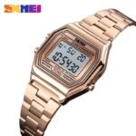 Skmei 1415 - Women Digital Stainless Steel Water Resistant - rose gold