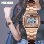 Skmei 1415 - Women Digital Stainless Steel Water Resistant - rose gold - Image 5