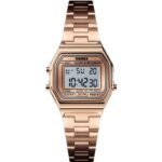 Skmei 1415 - Women Digital Stainless Steel Water Resistant - rose gold - Image 2