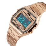 Skmei 1415 - Women Digital Stainless Steel Water Resistant - rose gold - Image 4