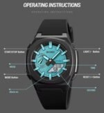 Skmei - 2091 - Digital Analog - Black/LighBlue-White - Image 7