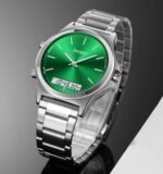 Skmei 2120 - Electronic Luminous 30m Waterproof - Silver/Green