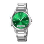 Skmei 2120 - Electronic Luminous 30m Waterproof - Silver/Green - Image 3