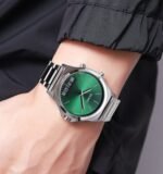 Skmei 2120 - Electronic Luminous 30m Waterproof - Silver/Green - Image 2