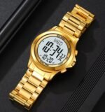 Skmei - 2271 - Digital Dual Time Men's Stainless Steel Watch - gold - Image 3