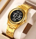 SKMEI 2425 Round Digital Countdown Watch - gold-black