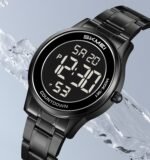 SKMEI 2425 Round Digital Countdown Watch - black/black - Image 4