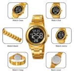 SKMEI 2425 Round Digital Countdown Watch - gold-black - Image 6
