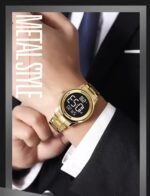 SKMEI 2425 Round Digital Countdown Watch - gold-black - Image 5