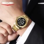 SKMEI 2425 Round Digital Countdown Watch - gold-black - Image 3