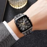 Skmei - 2434 - Men's Stainless Steel Quartz Chronograph Watch - black/gold - Image 2