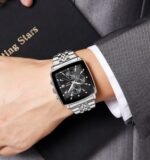 Skmei - 2434 - Men's Stainless Steel Quartz Chronograph Watch - silver - Image 3