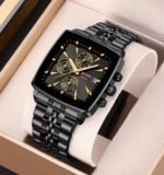 Skmei - 2434 - Men's Stainless Steel Quartz Chronograph Watch - black/gold