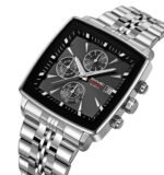 Skmei - 2434 - Men's Stainless Steel Quartz Chronograph Watch - silver