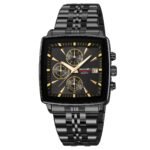 Skmei - 2434 - Men's Stainless Steel Quartz Chronograph Watch - black/gold - Image 3