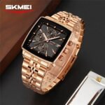 Skmei - 2434 - Men's Stainless Steel Quartz Chronograph Watch - rose gold - Image 4