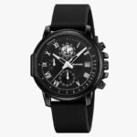 SKMEI - 2468 - Luxury Analog Quartz Chronograph Watch - black/black-black
