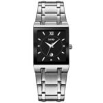SKMEI 9263 Square Analog Quartz Watch - Silver/Black - Image 2