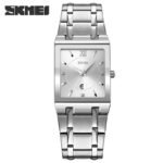 SKMEI 9263 Square Analog Quartz Watch - silver/silver