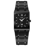 SKMEI 9263 Square Analog Quartz Watch - Black/Black