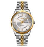 SKMEI - 9268 - Quartz Stainless Steel Luxury Analog Watch - silver/gold-silver - Image 2