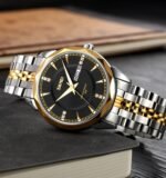 SKMEI - 9268 - Quartz Stainless Steel Luxury Analog Watch - silver/gold-black - Image 2