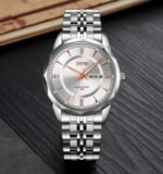 SKMEI - 9268 - Quartz Stainless Steel Luxury Analog Watch - silver/silver - Image 3