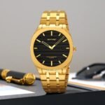 SKMEI - 9372 - Imperial Time Quartz Watch - Gold/Black - Image 2