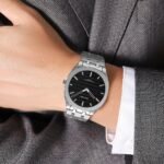 SKMEI - 9372 - Imperial Time Quartz Watch - Silver/Black - Image 2