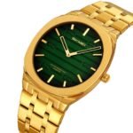SKMEI - 9372 - Imperial Time Quartz Watch - Gold/Green - Image 2