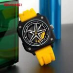 SKMEI - 2362 - Trendy Wheel Spinner Quartz Silicon Strap - Yellow - Image 4