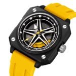 SKMEI - 2362 - Trendy Wheel Spinner Quartz Silicon Strap - Yellow