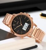 Skmei - 1652 (Chain) - Multifunctional Waterproof - Rosegold/White-Steel - Image 2