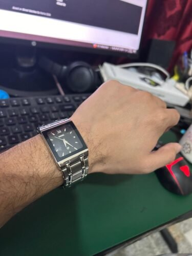 SKMEI 9263 Square Analog Quartz Watch - Silver/Black photo review