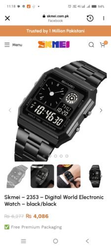 Skmei - 2353 - Digital World Electronic Watch - black/black photo review