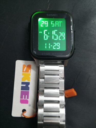 Skmei - 1859 - Digital Electronic LED Display Watch - silver photo review