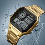 Skmei - 1335 - Digital Sports Countdown Waterproof Watch - Gold