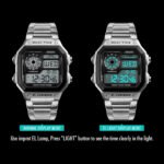 Skmei - 1335 - Digital Sports Countdown Waterproof Watch - Silver - Image 6