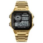 Skmei - 1335 - Digital Sports Countdown Waterproof Watch - Gold - Image 2