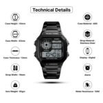 Skmei - 1335 - Digital Sports Countdown Waterproof Watch - Black - Image 8