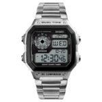 Skmei - 1335 - Digital Sports Countdown Waterproof Watch - Silver