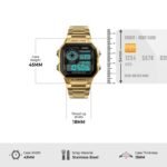 Skmei - 1335 - Digital Sports Countdown Waterproof Watch - Gold - Image 4